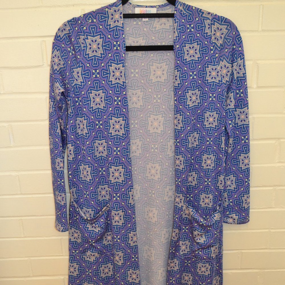 Lularoe Sarah Cardigan, Tribal Geometric Cover Up